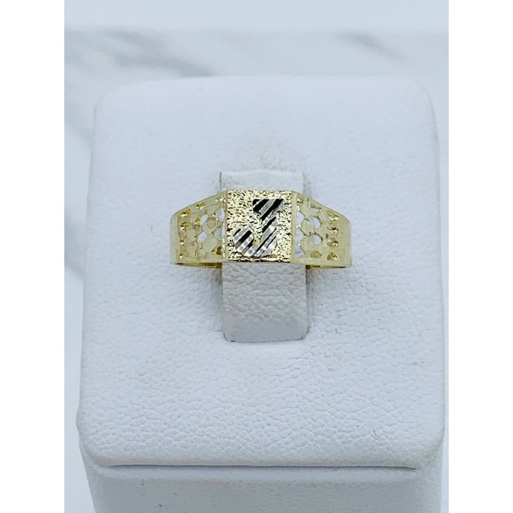 Real 10k Solid Gold Initial Ring Letter J Size 6 - image 1